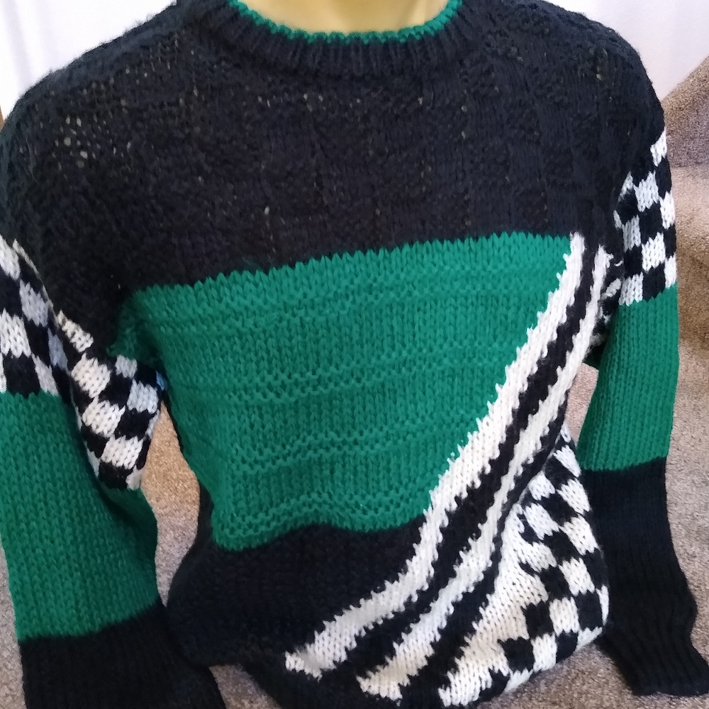 Vintage Forum Sweater Green Acrylic Medium